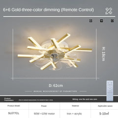 Ceiling light fixture with remote control on a gray background