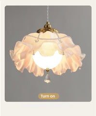Flower Bud Crystal Pendant Light