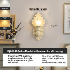 Matte White Resin Floral Wall Sconce Hanging Ceiling Light Fixture