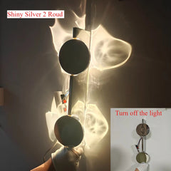 Modern Geometric Disc Wall Sconce with Integrated LED Lighting Effects