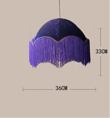Velvet Tassel Pendant Light with Decorative Fringe