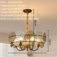 Brushed Gold Floral Pendant Light with Frosted Glass