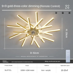 Ceiling light fixture with remote control on a gray background