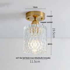 Ceiling light fixture with measurements
