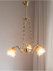 Copper Flower Angel Chandelier