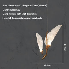 Leaf Resin Staircase Pendant Chandelier