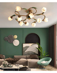 Gold Multi-Arm Flower Ceiling Light