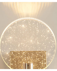 Gold Bubble Crystal Round Wall Sconce Light
