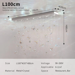 Ceiling light fixture with dimensions and specifications on a gray background