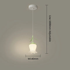 Glass Flower Pendant Light