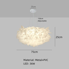White Petal Flush Mount Light Modern Flower Ceiling Lamp