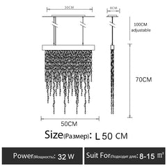 Measurement chart of a shower head with dimensions and specifications.