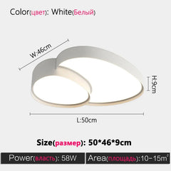 Cloud-Shaped LED Semi-Flush Mount Ceiling Light