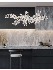 Gold Metal Frame Cluster Pendant Light with Frosted Glass Shades