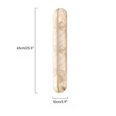 Wooden stick with measurements on a white background