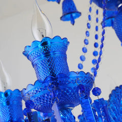 Colored Crystal Tiered Candelabra Chandelier