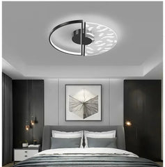 Feather Glass Semi-Flush Mount Ceiling Light