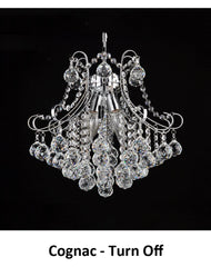 Chrome Crystal Cascade Pendant Light with Dazzling Gem-Like Pendants