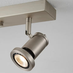 Sleek Silver Modern Wall Sconce with 4 Adjustable Spot Heads