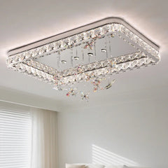 Crystal Ring Chandelier K9 Crystal Cascade Pendant Light