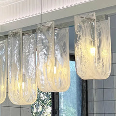 Clear Glass Tube Pendant Light Industrial Bar Chandelier