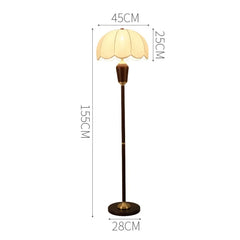 Floor lamp with dimensions labeled on a white background