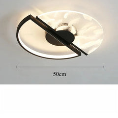 Feather Glass Semi-Flush Mount Ceiling Light