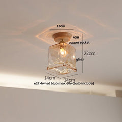 Ceiling light fixture with dimensions labeled on a plain background