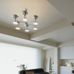 Chrome Horn Cluster Chandelier Modern Designer Pendant Light