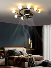 Gold Multi-Arm Ceiling Fan Light Fixture