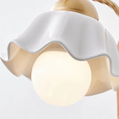 Gold Ceramic Flower Wall Sconce