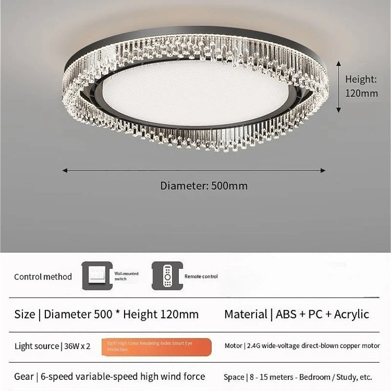 Ceiling light fixture with dimensions and features on a gray background