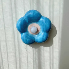 Ceramic Petal Wall Sconce Pink Blue Gradient Light