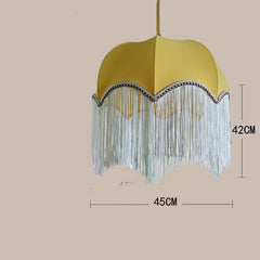 Velvet Tassel Pendant Light with Decorative Fringe