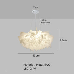 White Petal Flush Mount Light Modern Flower Ceiling Lamp