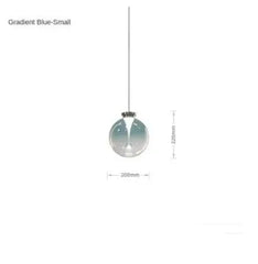 Glass Globe Pendant Light with Brushed Gold Metal Frame Accents