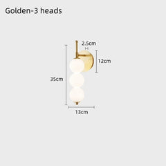 Wall-mounted light fixture with dimensions labeled on a white background