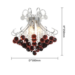 Crystal Wine Red Chandelier Pendant Light
