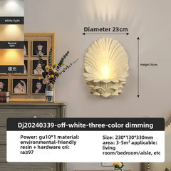 Matte White Resin Floral Wall Sconce Hanging Ceiling Light Fixture