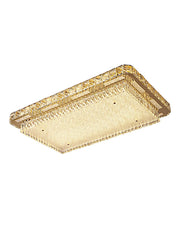 Rectangular ceiling light fixture with crystal design on a white background