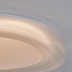 Modern White Textured LED Flush Mount Ceiling Light