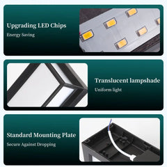 Outdoor Wall Sconce Modern Rectangular LED Light