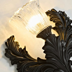 Black Resin Wall Sconce