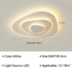 Modern Flush Mount Irregular Chandelier Light with Acrylic
