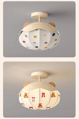White Hot Air Balloon Ceiling Light Semi-Flush Mount Children's Room