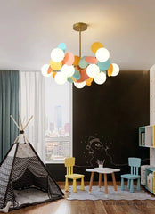 Gold Starburst Branch Chandelier with Globe Shades