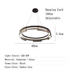 Chandelier with dimensions and specifications on a white background