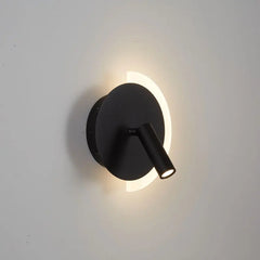 Modern Minimalist Circle Wall Lamp with Adjustable Spotlight