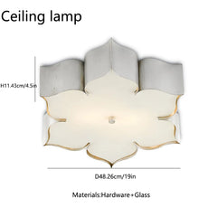 Gold Petal Wave Semi-Flush Mount Ceiling Light Fixture Warm Brass