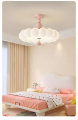 Pink Cloud Flush Mount Light Opal Glass Children's Room Ceiling Light